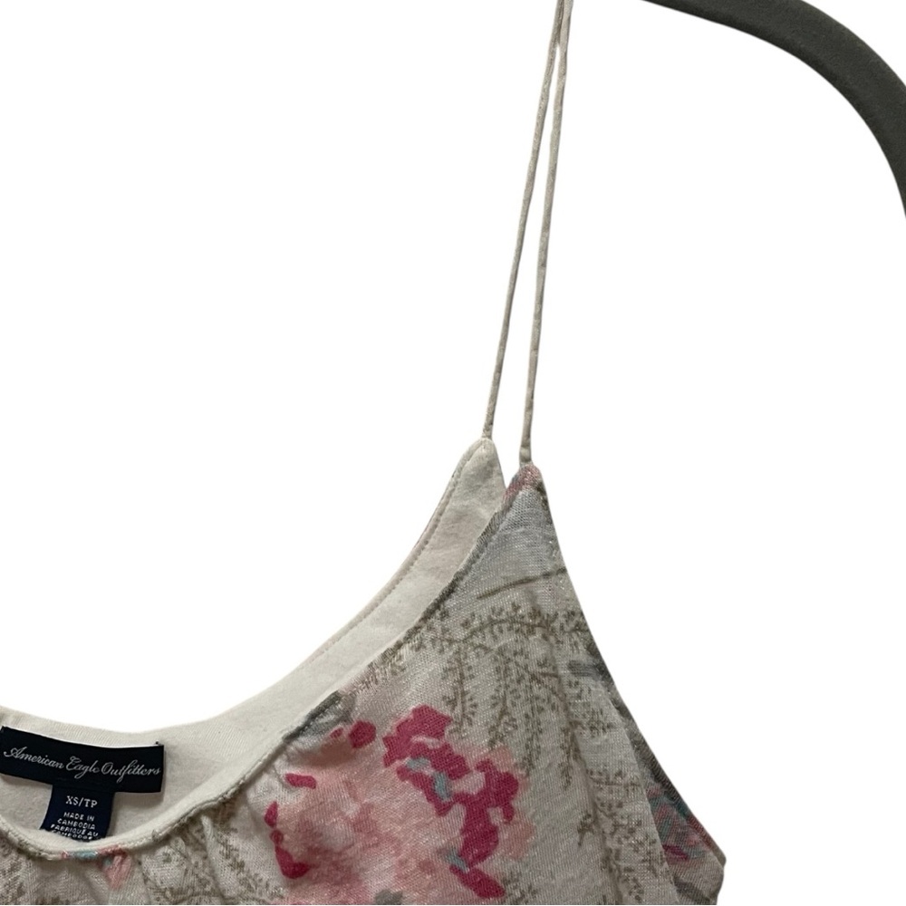 American Eagle Outfitters Pink and Cream Floral Camisole - Picture 3 of 10